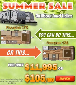 Summer Sale on Hideout Travel Trailer