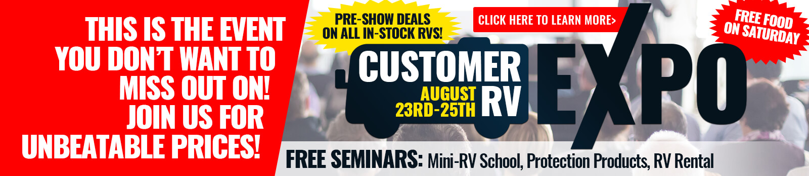 RV Expo Byerly RV RV Show August Banner