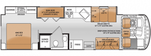 The Thor Windsport 34J is the Class A that will sleep the whole family. Rent one from Byerly RV in Eureka, MO