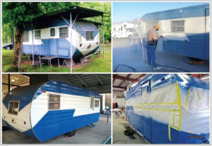 Byerly RV restored this travel trailer which had originally been build by Byerly in the 1960's.