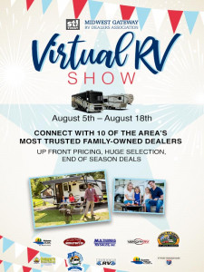 Come to Byerly RV in Eureka, MO for the St. Louis Virtual RV Show sponsored by the Midwest Gateway RVDA