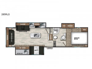 The Coachmen Chaparral 285RLS features a huge outside kitchen, large pantry, walk-around queen bed and more.  See it at Byerly RV in St. Louis,  MO