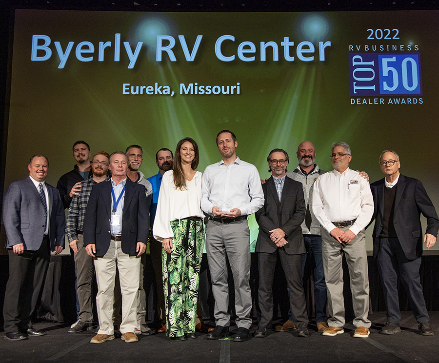 Byerly RV Team Members Accepting Top 50 Award